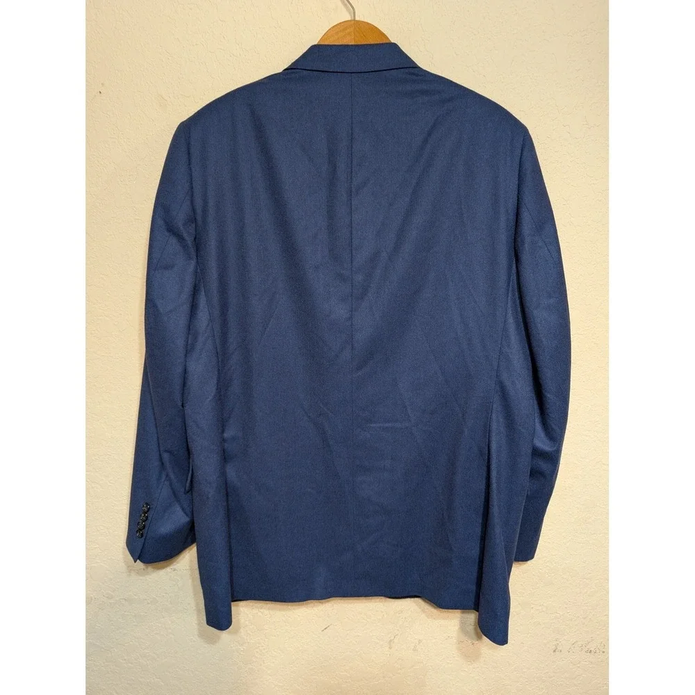 Ben Silver Charleston 46L Mid-Blue Mélange Flannel Suit Vitale Barberis Canonico